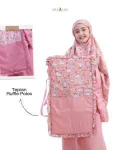 Arsalan - Mukena Anak Tas Sajadah Karakter Motif Unicorn Rayon kombinasi Katun Mikro usia 2 - 12 Tahun