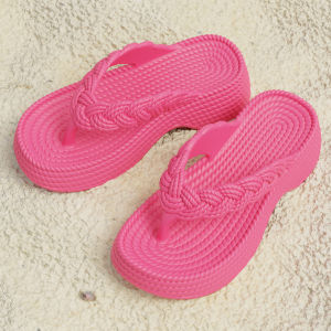 Free Shipping New Summer Styles: WomenS Ins-Style Sandals Eva Material Rope Wedge Heel Fashionable Beach And Casual Flip-Flops