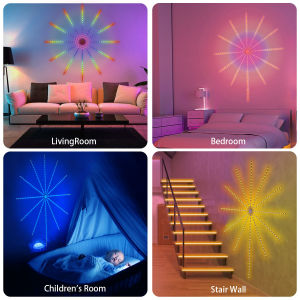 Smart LED Fireworks Light Fairy RGB Garland Strip Lights Bluetooth IR Remote Control Festoon Lamp For Home Room Christmas Decor