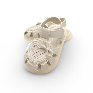 LED Light Up Baby Shoes Anti-slip Soft Sole Toddler Leather Sandals First Walker for Girl Size 15-20