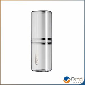 Orna กล่องแปรงสีฟันเดินทาง แบบโปร่งแสง กล่องเก็บของแบบพกพา toothbrush box