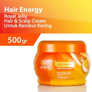Makarizo Hair Energy Fibertherapy Hair & Scalp Creambath 500gr Aloe & Melon Kiwi Royal Jelly Gingseng Olive