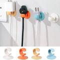 DOUBLEL Nail-free Plug Hook Non-marking Wall Adhesive Plug Storage Holder Multifunctional Plastic Power Plug Holder for Home. 