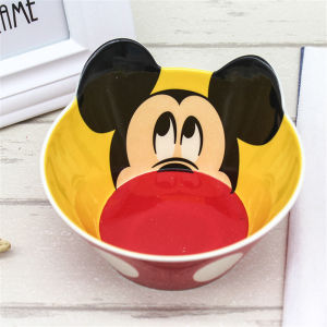 Kedia การ์ตูนใหม่ ชาม พร้อมหูจับ ชาม เมลามีน ป้องกันการตก ชามซุปร้อนหลายรูปแบบเป็นที่รักของทารก lingqian