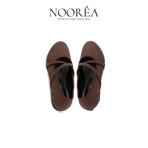 NOOREA  - Sepatu Wanita Lilianne Brown | Flatshoes Wanita |  Sepatu Balet | Sepatu Casual Wanita Suede
