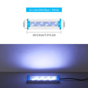 【In Stock】LED Aquarium Lamp Aquatic Plant Light 18-38cm Tricolor Fish Tank Light 4 Row LED Beads