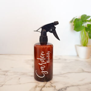 Botol Spray Coklat dengan Stiker