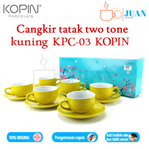 Cangkir set 6 pasang cangkir dan saucer two tonePink / tea set / coffee set / mug KPC-03 KOPIN