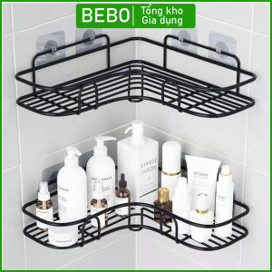 Kệ góc nhà tắm phun sơn tĩnh điện chống han gỉ không cần khoan lắp