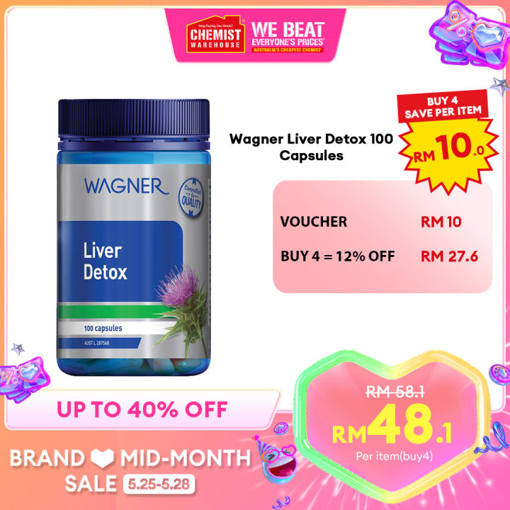 Wagner Liver Detox 100 Capsules Support Healthy Liver Function [Chemist