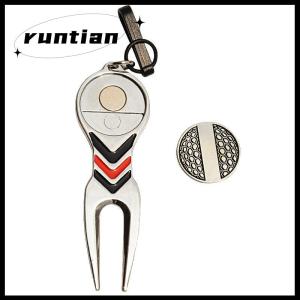 runtian Công cụ sửa chữa Golf Bóng đánh dấu hợp kim từ tính với móc tiêu chuẩn thể thao bị bảo vệ