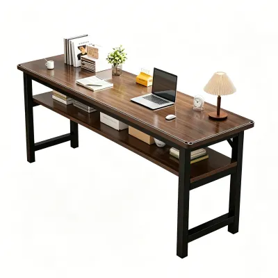 ORDORA 120/140CM office table with drawer and lock Minimalist Home Drawer Computer Desk Simple Bedroom Desk