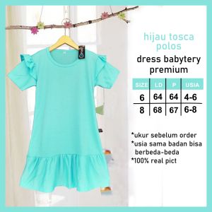 dress anak perempuan babyterry tebal lembut DTF printing/ gaun anak perempuan DTF