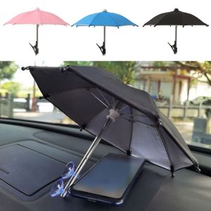 W0AGZ4J2 Anti-Glare Phone Umbrella Holder With Clip Sun Protection Sunshade Phone Umbrella Portable Rain Resistant Phone Water-Resistant Umbrella Outdoor