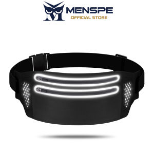 MENSPE Fashion Waist Bag Men Womens Fitness Bag Outdoor Sports Waist Pack Bag Ultrathin Pouches Adjustable Running Pouch Waterproof Crossbody Bag Money Phone Waist Fanny Pack Jogging Belt Fanny Pack With Reflective Strip for Workouts Sports Outdoor