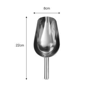 8/9/10inches Multipurpose Stainless Steel Shovel with Hollow Handle Ice Cubes Rice Cereal Bean Measuring Scoop Spoon Kitchen Tool