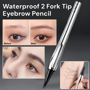 Waterproof 2 Fork Tip Eyebrow Pencil Dual-Ended Brow Pencil Sweatproof Natural Long Lasting