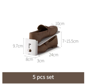 Simple Shoe Rack Three-Speed Adjustable Shoe Organizer Rack Double-layer Shoe Stand
