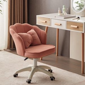 Makeup Chair Pink Swivel Chair Computer Boss Seat Lift Swivel Chair High Back Office Chairs Comfortable Wheeled Chair