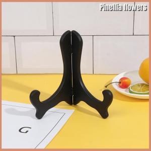 【Pinellia flowers】 Portable Easels Plate Holders Picture Frame Display Stand Dish Rack Home Decor