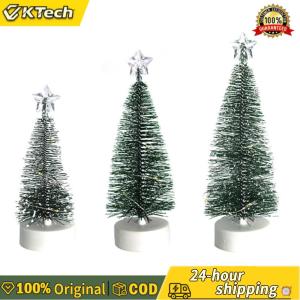 【Free Shipping】 3 pcs Mini Christmas Trees Christmas Decoration LEDChristmasTreeSet for Christmas Decor