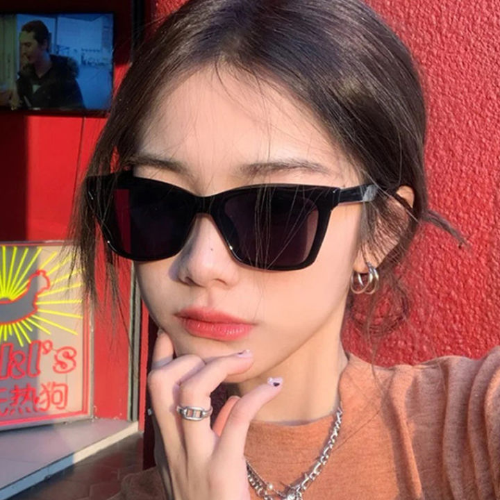 Women Aesthetic Cat Eye Shades Glasses Fashion Square UV400