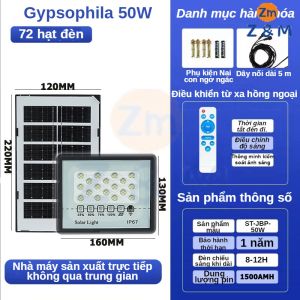 【giao hàng tận nơi】Đèn sân vườn ngoài trời 50W đèn năng lượng đèn sân vườn năng lượng