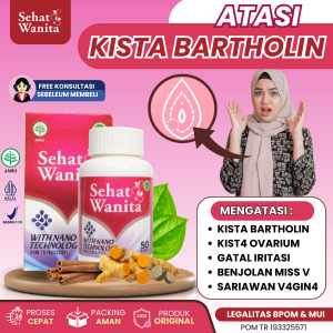 Obat Kista Bartholin Obat Kista M.i.o.m Obat Kista Coklat Obat Benjolan Miss V Obat Gatal Iritasi Obat Papiloma Obat Sariawan Miss V Obat Kutil Kelamin Obat Bau Tidak Sedap - Sehat Wanita 50 & 100 Kapsul Herbal Alami 100% Original Dan halal Mui