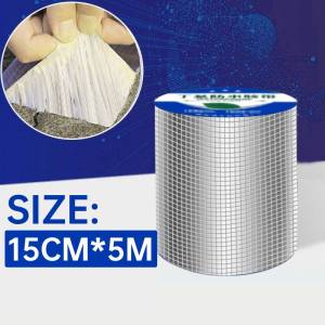 Waterproof Tape Aluminum Foil Butyl Tape Sealing Self-adhesive Tape Color Steel Roof Wall Leakage Repair Tape 5M