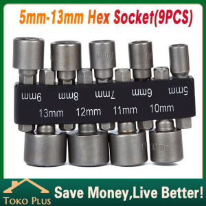 DRIVER HEX SOCKET ROOFING NON MAGNETIC 5 MM - 19 MM 9IN1