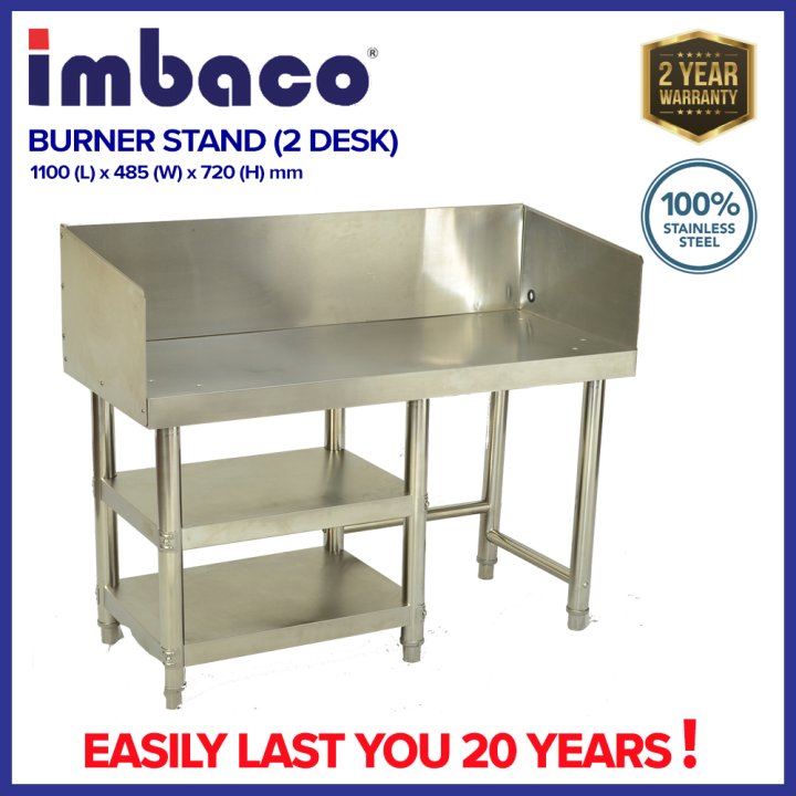 Imbaco Burner Stand 2 Desk Stainless Steel Burner Stand Kitchen Table 2 Years Warranty
