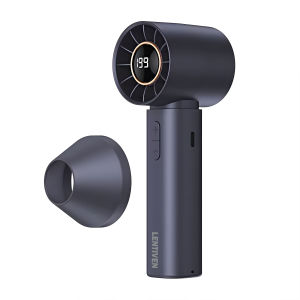 LENTIVEN Kipas Portable Mini High Speed Kipas Kecepatan Tinggi Kipas Angin Turbo Speed Kipas Angin Tampila Digital Display T12