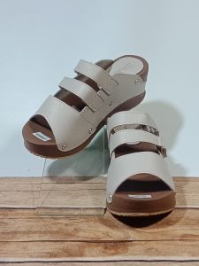 Sepatu Wanita Wedges Tanpa Hak Sandal Hijabers Mocca Krem Hitam Kondangan