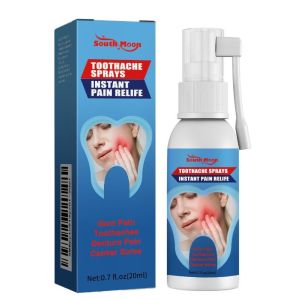 Toothache Spray Instant Toothache Treatment Liquid Toothache Relief Gum Inflammation Relieves Denture Pain Oral Ulcers Dental Oral Problems Improve And Repair Gum Dental Oral Cleaning And Care Spray Quick Pain Relief (20ml)