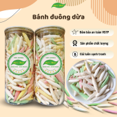 Bánh đuông dừa Lets túi 1kg mix nhiều vị món ăn vặt tuổi thơ hương vị cốt dừa thơm béo que đuông giòn tan khó cưỡng