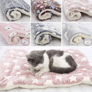 Soft Flannel Thickened Pet Blanket Soft Fleece Pad Pet Bed Mat For Puppy Dog Cat Sofa Cushion