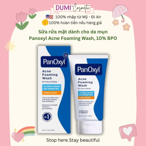 PanOxyl Acne Foaming Wash 10% Benzoyl Peroxide Antimicrobial Facial Cleanser  Creamy Acne Wash 4% Benzoyl Peroxide