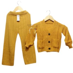 Setelan Celana dan Cardigan Rajut Anak Perempuan Allasky Joly Set / Baju Anak Perempuan Satu Set