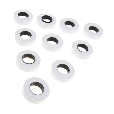 10 Rolls 10 Digits Double Row Label for Handheld Mx-6600 Label Machine Price Tag MX6600