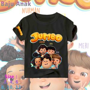 Hosinshop | Baju Kaos Film Animasi Jumbo Don & Teman Teman 2 Viral Visinema Jumbo Film Indonesia | Kaos Anak Premium