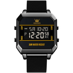 OLEVS 1103 Silicone Band Waterproof Men Wristwatches Sport Digital Watches For Men Calendar Luminous Alarm