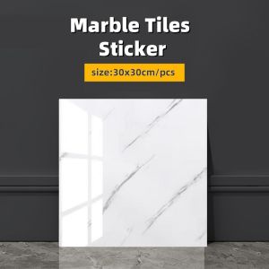 30 Pcs Abstract Marble Wallpaper Effect Wall Sticker Self-Adhesive Waterproof Stickers for Bathroom & Home Decor