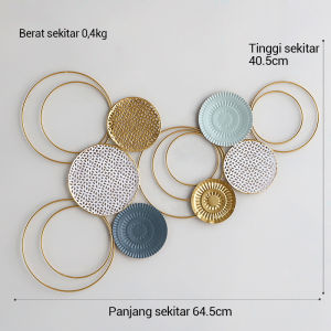 Hiasan Dinding Nordic Cahaya Mewah dengan Gaya Besi Tempa untuk Ruang Tamu dan Kamar Tidur Hiasan Dinding Kreatif yang Cocok untuk Latar Belakang Sofa Liontin Besar di Dinding