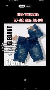TERLARIS! CELANA JEANS PENDEK PRIA & CELANA PENDEK PRIA DISTRO SOBEK