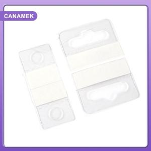【CANAMEK】 100pcs PVC Slot Hole Adhesive Hang Tags Hook Merchandise Box Bag Hangers Display