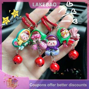 【LAKEBAO】 Dễ thương phim hoạt hình Đông Bắc cô gái Keychain hoa bông độn áo khoác cô gái Mặt dây chuyền schoolbag Mặt dây chuyền phụ kiện Quà Tặng
