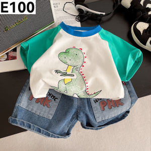 Terno for Kids Boy Dinosaur Painting-like cute casual outfit 1-5yrs old E100