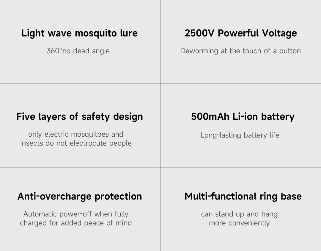 Xiaomi Qualitell C3 electric Fly Swatter Mosquito Killer description image 3