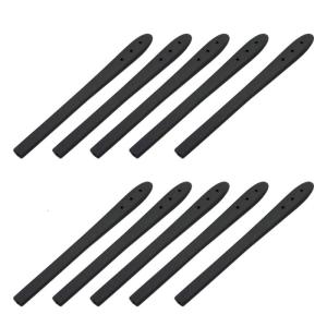 Silicone Eyeglass Arm Protectors 5 Pairs Set Metal Frame Guards Anti Wear Black White Color Selection