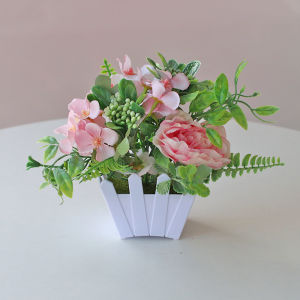 DRPT57 Pot Tanaman Hias Bunga Hias Plastik Ornamen Pot Bonsai Artificial Flower Decoration